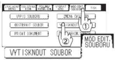 ZAKLADY MENU DID: ZENA COM POULING: SOUBOR ON VIERAT MOD MOD EDIT, SOUBOR TISK VYPIS SOUBORU ZENA GAS ON OOSTRANIT SOUBOR VYISKNOUT PRIDAT DOKUMENT WIKOM SOUBORU ① ② MOD EDIT, SOUBORU VYT ISKNOUT SOUBOR