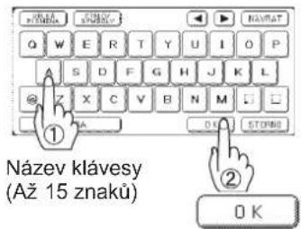 Název klávesy (Až 15 znaků)