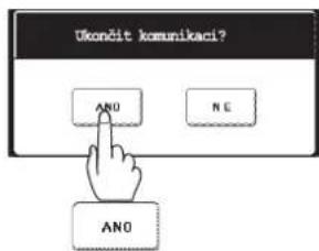 Ukončit komunikaci? ANO NE ANO