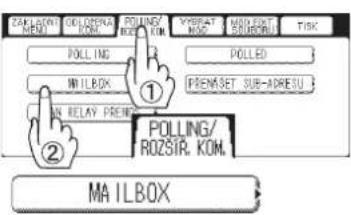 ZALBON NEW GOLDEN KOM. POLLING/ NEW HYPERAT HUG MINI-POST SUEBONE TISK POLLING POLLED IN ILBOX PREMASET SUB-ADRESU IN RELAY PREM ① ② POLLING/ ROZSIR. KOM. MAILBOX