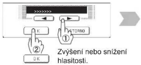 Zvýšení nebo snížení hlasitosti.