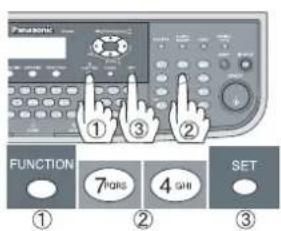 Panasonic FUNCTION 7 PORS 4 GHI SET ① ② ③