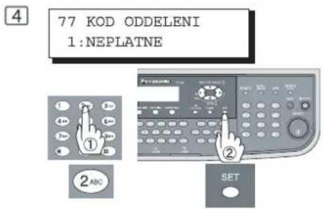 PANASONIC DP-180 - ■Nastavení kódu oddělení - 3