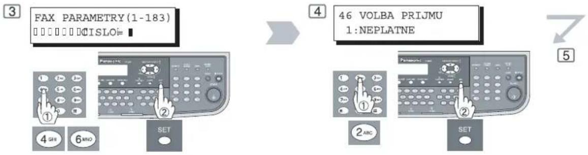 FAX PARAMETRY(1-183) DISLO 46 VOLBA PRIJMU 1:NEPLATNE 5