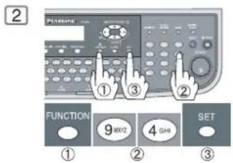 2 Pfaserink FUNCTION 9 MHz 4 GHz SET ① ② ③