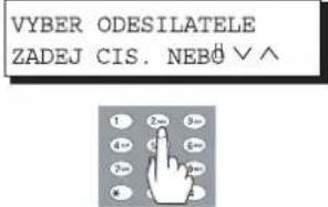 VYBER ODESILATELE ZADEJ CIS. NEB0 ∨ ∧