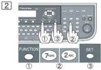 ② FUNCTION 7PORS 2ABC SET ① ② ③