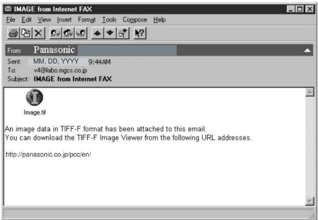 PANASONIC DP-180 - ■Internetový fax přijatý do počítače PC - 2