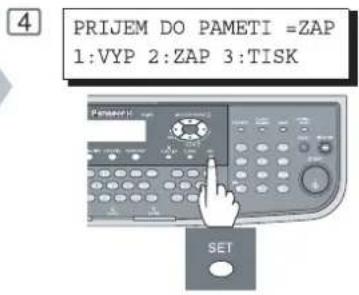 PRIJEM DO PAMETI =ZAP 1:VYP 2:ZAP 3:TISK