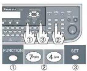 Panasonic FUNCTION 7.0Hz 4.0Hz SET