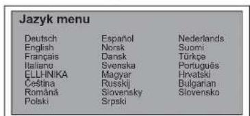 Jazyk menu Deutsch Español Nederlands English Norsk Suomi Français Dansk Türke Italiano Svenska Português ELLHNIKA Magyar Hrvatski Čestina Russkj Bulgarian Română Slovensky Slovensko Polski Srpski