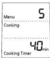 PANASONIC SR-TMX530 - Stiskněte tlačítko a vyberte funkci menu č. 5 Koláč. - 1