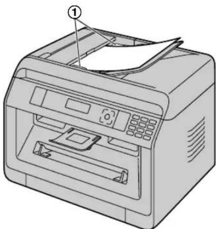 PANASONIC KX-MB2120HX - Vložte dokument (až 35 listů) LÍCEM NAHORU do podavače; po vložení zazní jeden zvukový signál. - 1