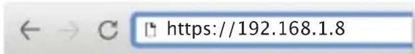 ← → C https://192.168.1.8