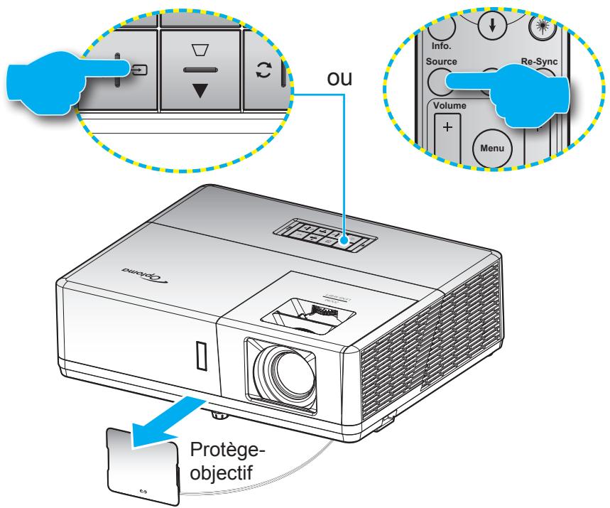 OU Info. Source Re-Sync Volume + Menu Protège- objectif