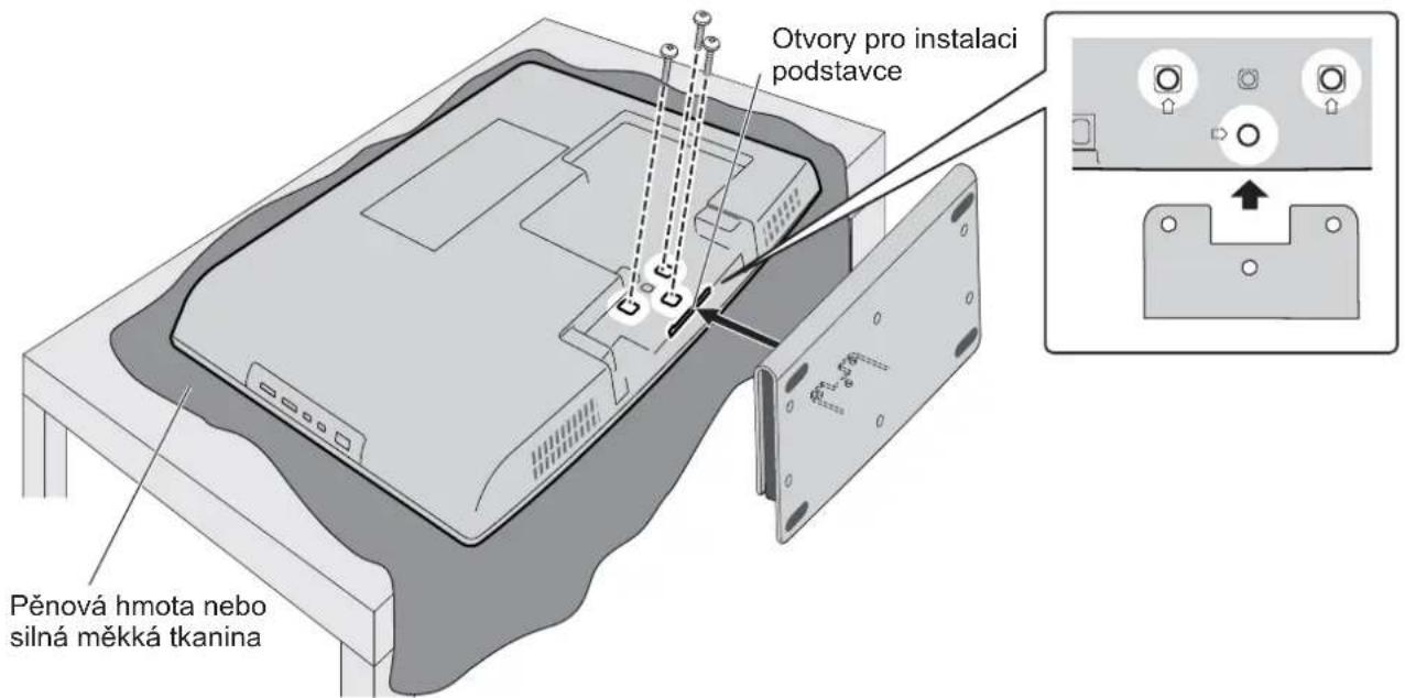 Pěnová hmota nebo silná měkká tkanina Otvory pro instalaci podstavce