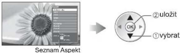 Seznam Aspekt ① vybrat ② ulozit OK