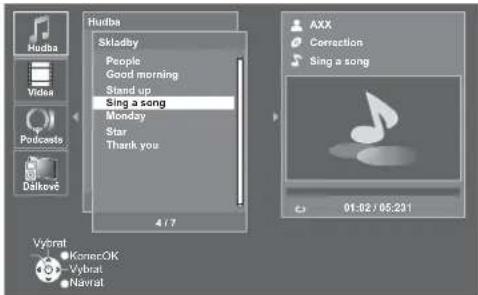 Hudba Skladby People Good morning Stand up Sing a song Monday Star Thank you AXX Correction Sing a song 01:02 / 05:231 Výbrmt KonecOK Vybrat Navrat