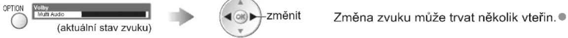 OPTION Volby Multi Audio (aktuální stav zvuku) změnit Změna zvuku může trvat několik vteřin.