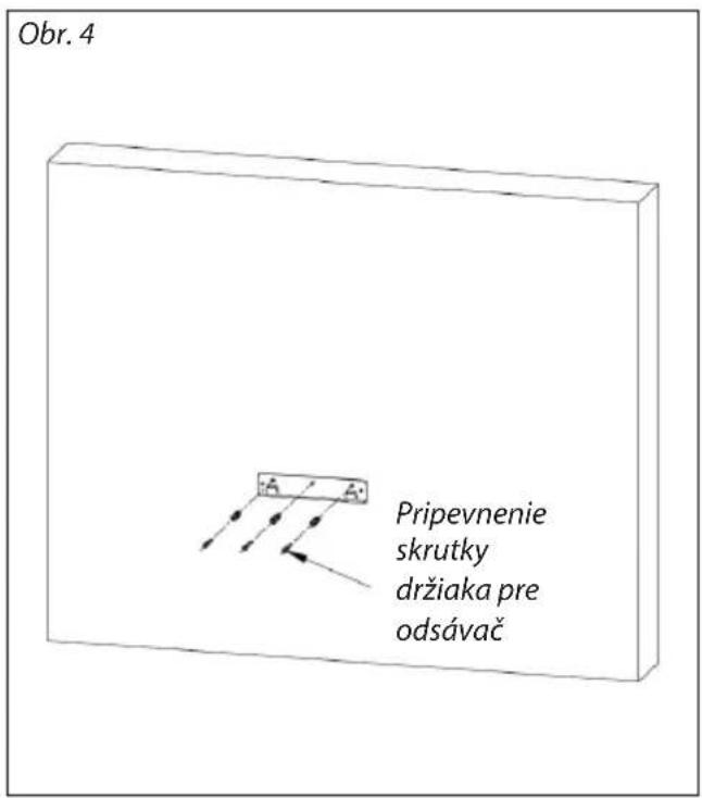 Obr. 4 Pripevnenie skrutky držiaka pre odsávač