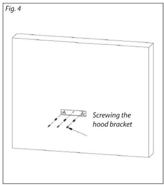 Fig. 4 Screwing the hood bracket