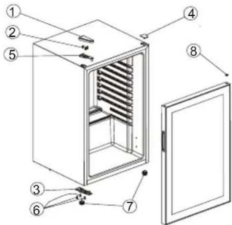 Guzzanti GZ 117A - OTOČENÍ ZÁVĚSU DVÍŘEK - 2