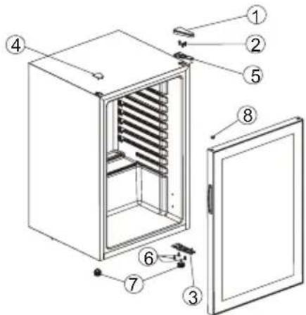 Guzzanti GZ 117A - OTOČENÍ ZÁVĚSU DVÍŘEK - 1