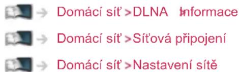 Domácí sít' >DLNA Informace Domácí sít' >Sít'ová připojení Domácí sít' >Nastavení sítě