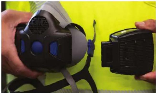 3M HF-802SD - 3M™ Secure Click™ Half Mask Reusable Respirator HF-800 Series. - 3