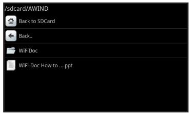 /sdcard/AWIND Back to SDCard Back.. WiFiDoc WiFi-Doc How to ....ppt