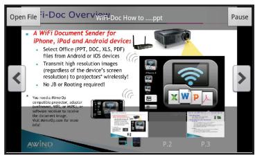 OPTOMA ZX210ST - Utilisation de WiFi Doc sur l'Android - 5