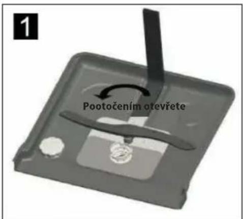 1 Pootočením otevřete