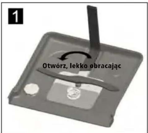 1 Otwórz, lekko obracając