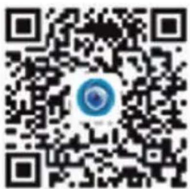 QR code with a blue circular logo in the center, likely linking to a digital resource or website.