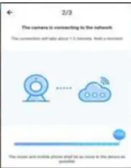 2/3 The camera is connecting to the website The connection will take about 1.2 minutes. What p-values A#E# The image and mobile phones shall be so close to the device on position