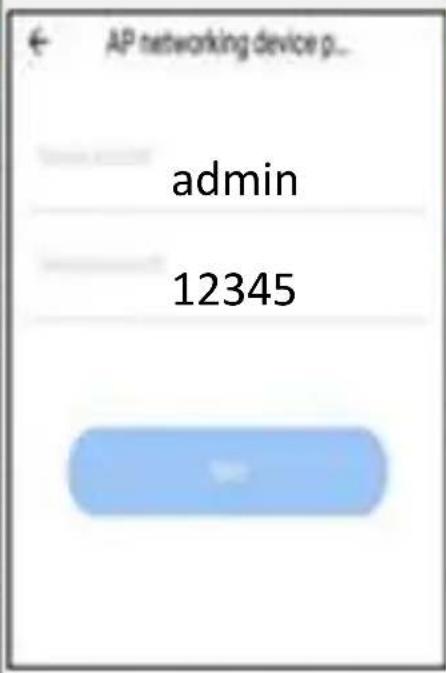 AP networking device p... admin 12345