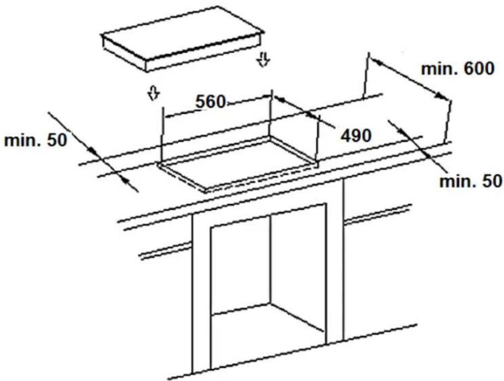 SCHNEIDER SMOC 13-DO - Installation of the hob - 2
