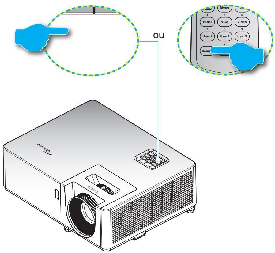 OPTOMA ZX300 - Sélectionner une source d'entrée - 1