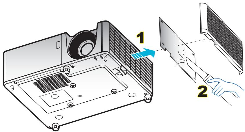 OPTOMA ZX300 - Nettoyer le filtre à poussière - 1