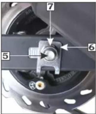 Labeled diagram of a mechanical assembly showing numbered components for assembly or maintenance reference.