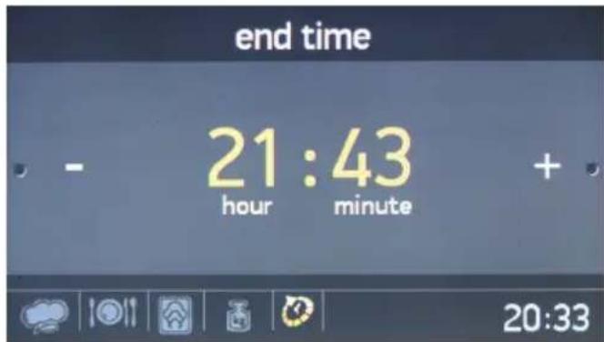 end time - 21:43 + hour minute 20:33