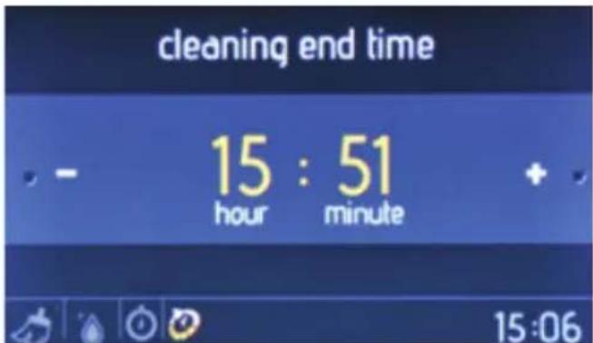 cleaning end time 15 : 51 hour minute 15:06