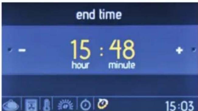 end time 15 : 48 hour minute 15:03