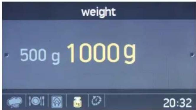 weight 500 g 1000 g 20:32