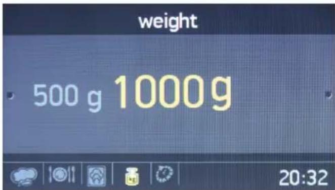 weight 500 g 1000g 20:32