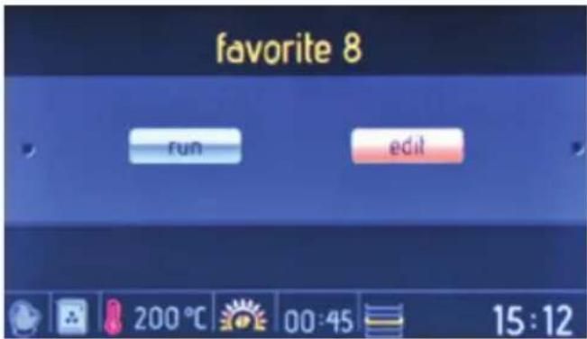 favorite 8 run edit 200 °C 00:45 15:12