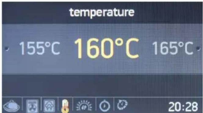 temperature 155°C 160°C 165°C 20:28