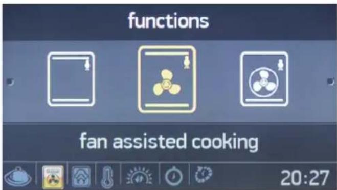 functions fan assisted cooking 20:27