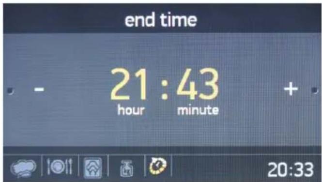 end time - 21:43 + hour minute 20:33