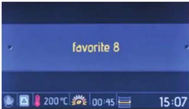 favorite 8 200°C 00:45 15:07